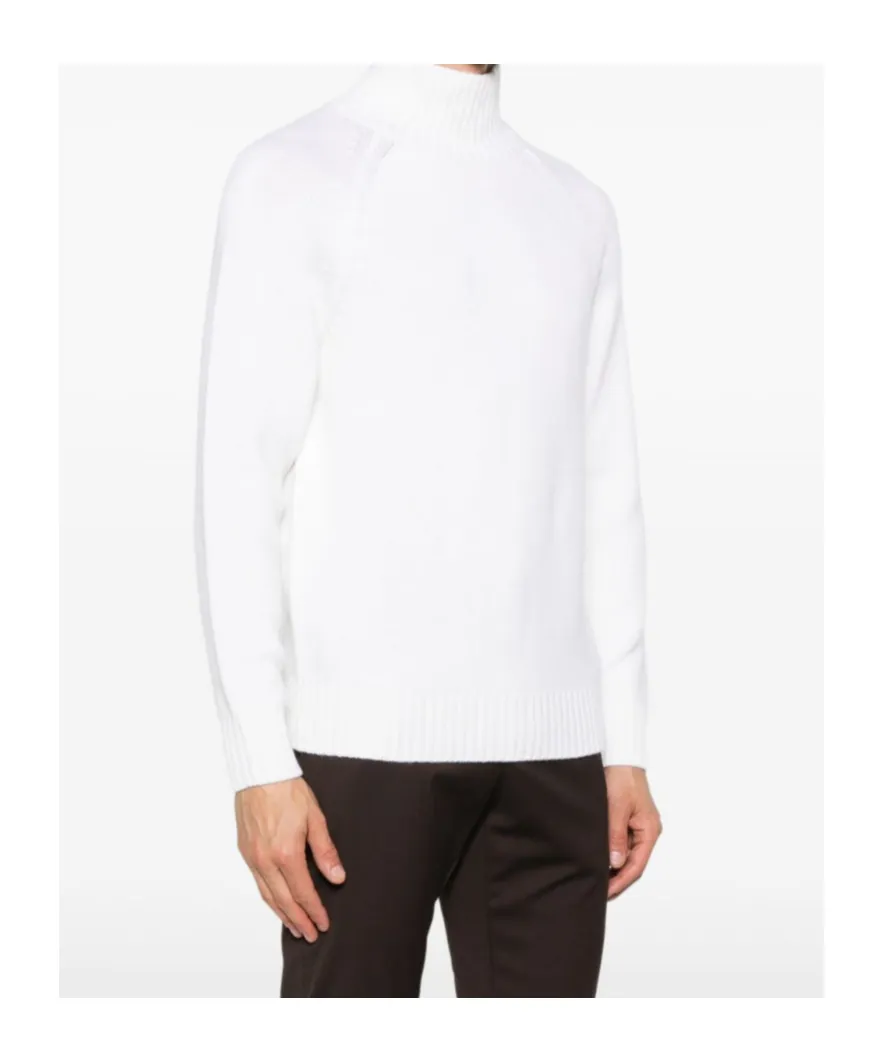 High-Neck Wool Sweater