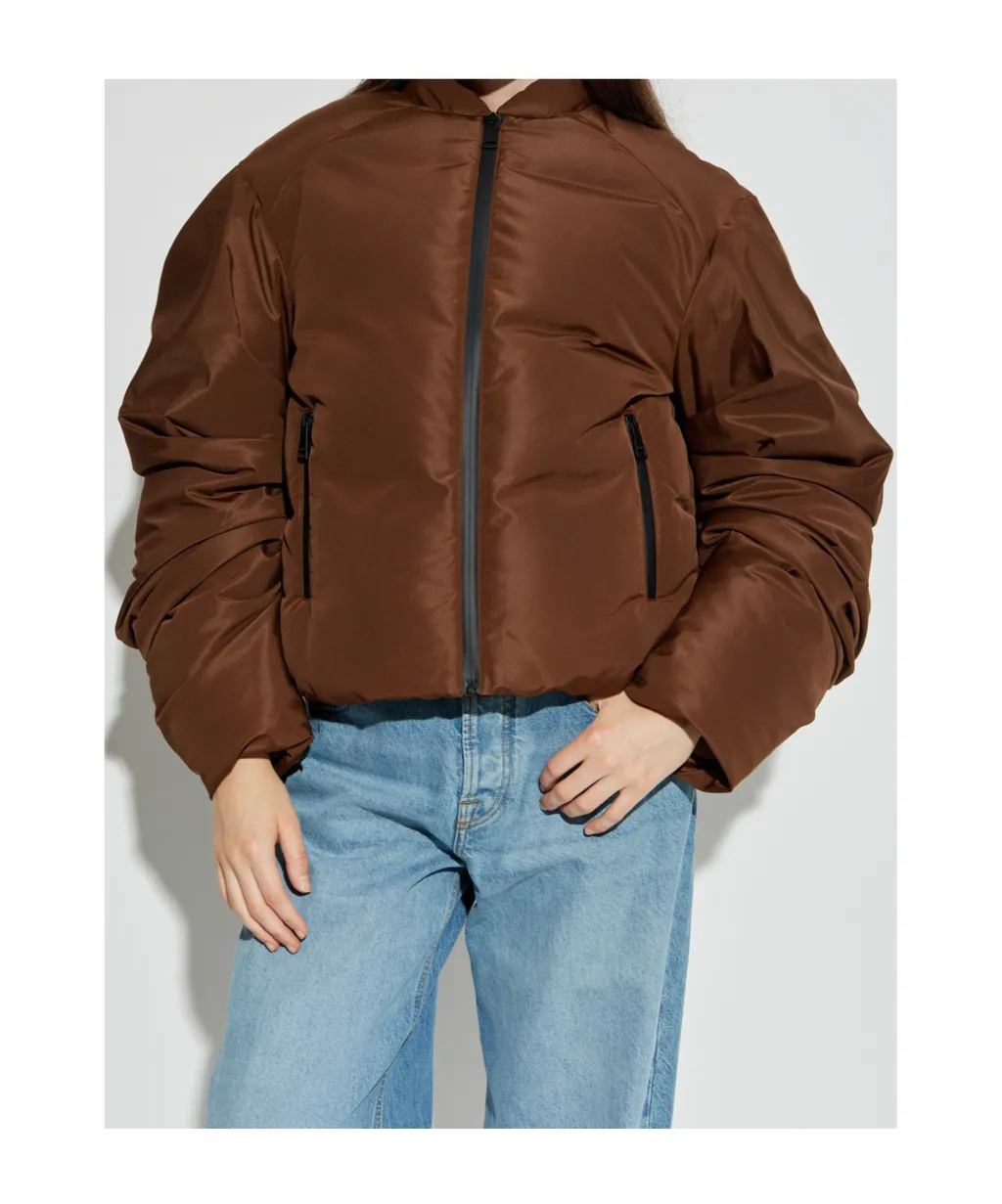 Khrisjoy Ruched-Sleeve Insulated Jacket