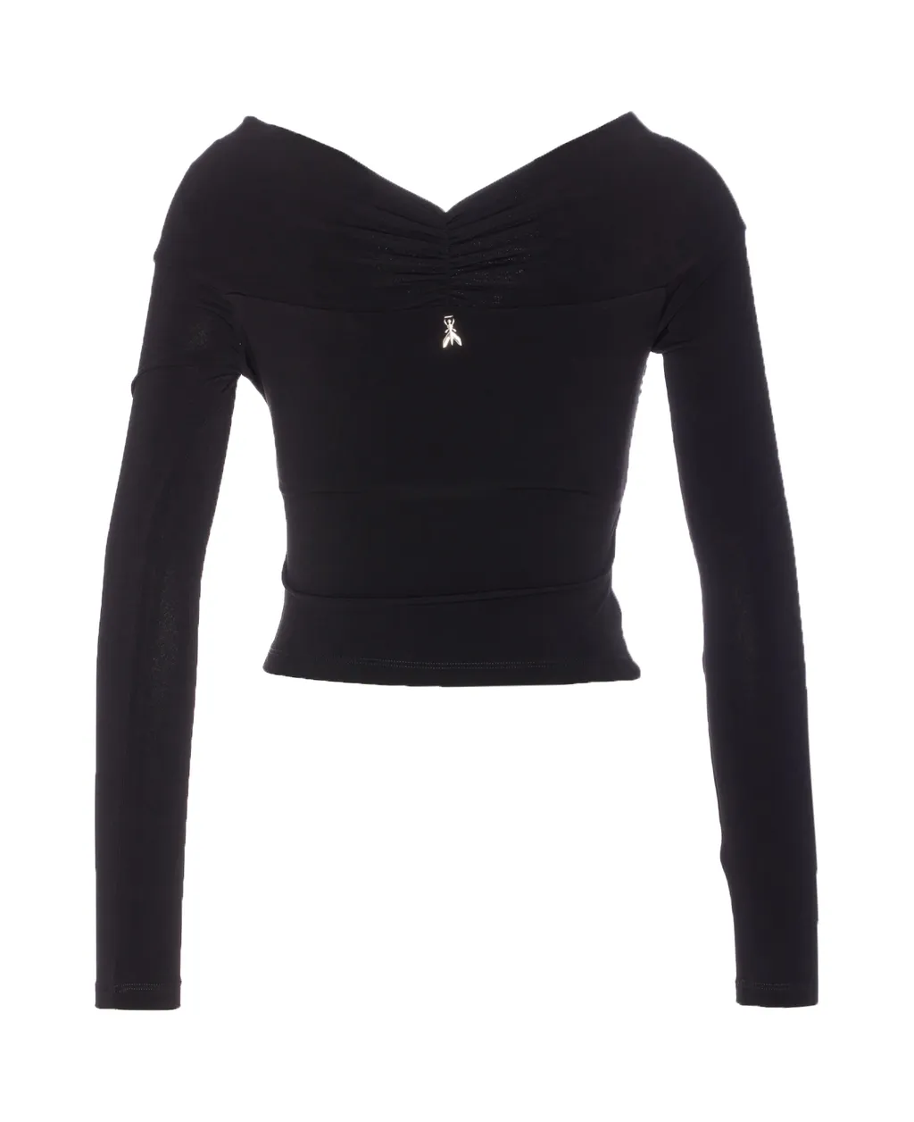 Patrizia Pepe Wide Neck Cropped Top