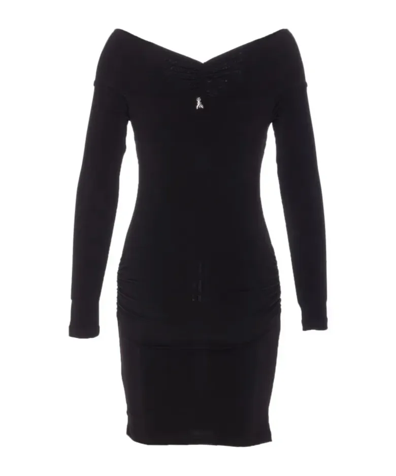 Patrizia Pepe Plaque Logo Mini Dress