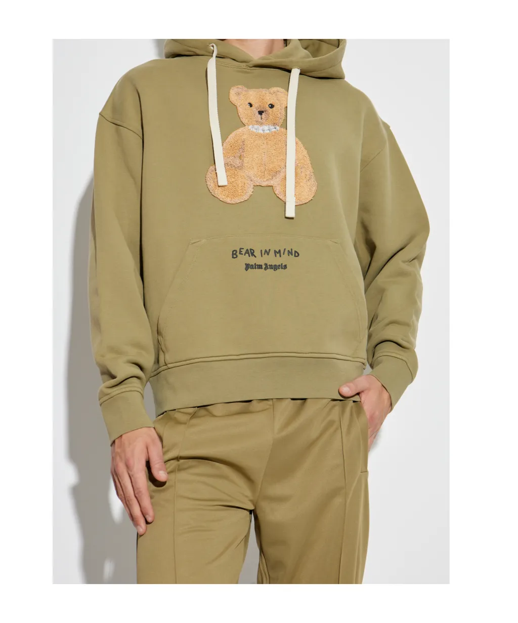 Palm Angels Teddy Bear Motif Hoodie