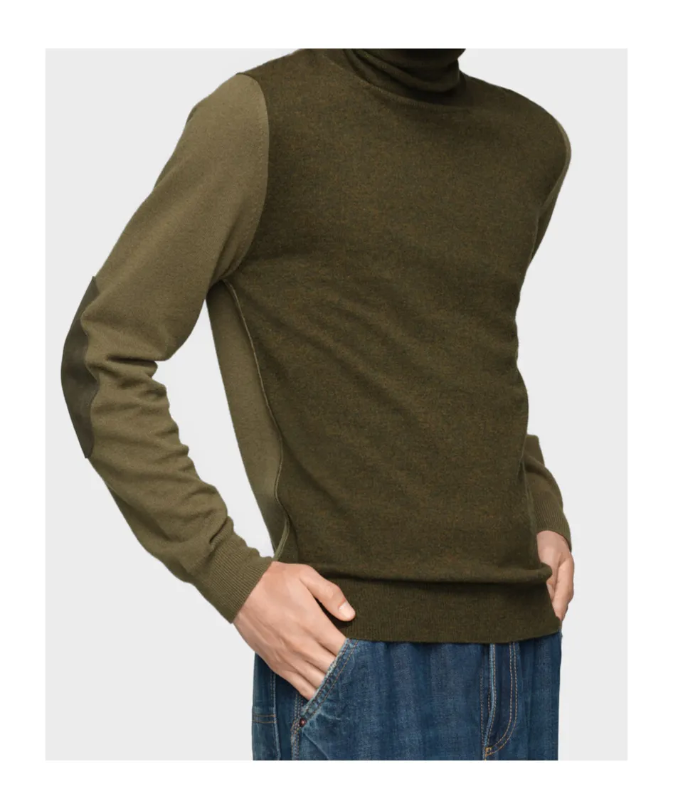 Maison Margiela Two-Toned Turtleneck Knitted Jumper
