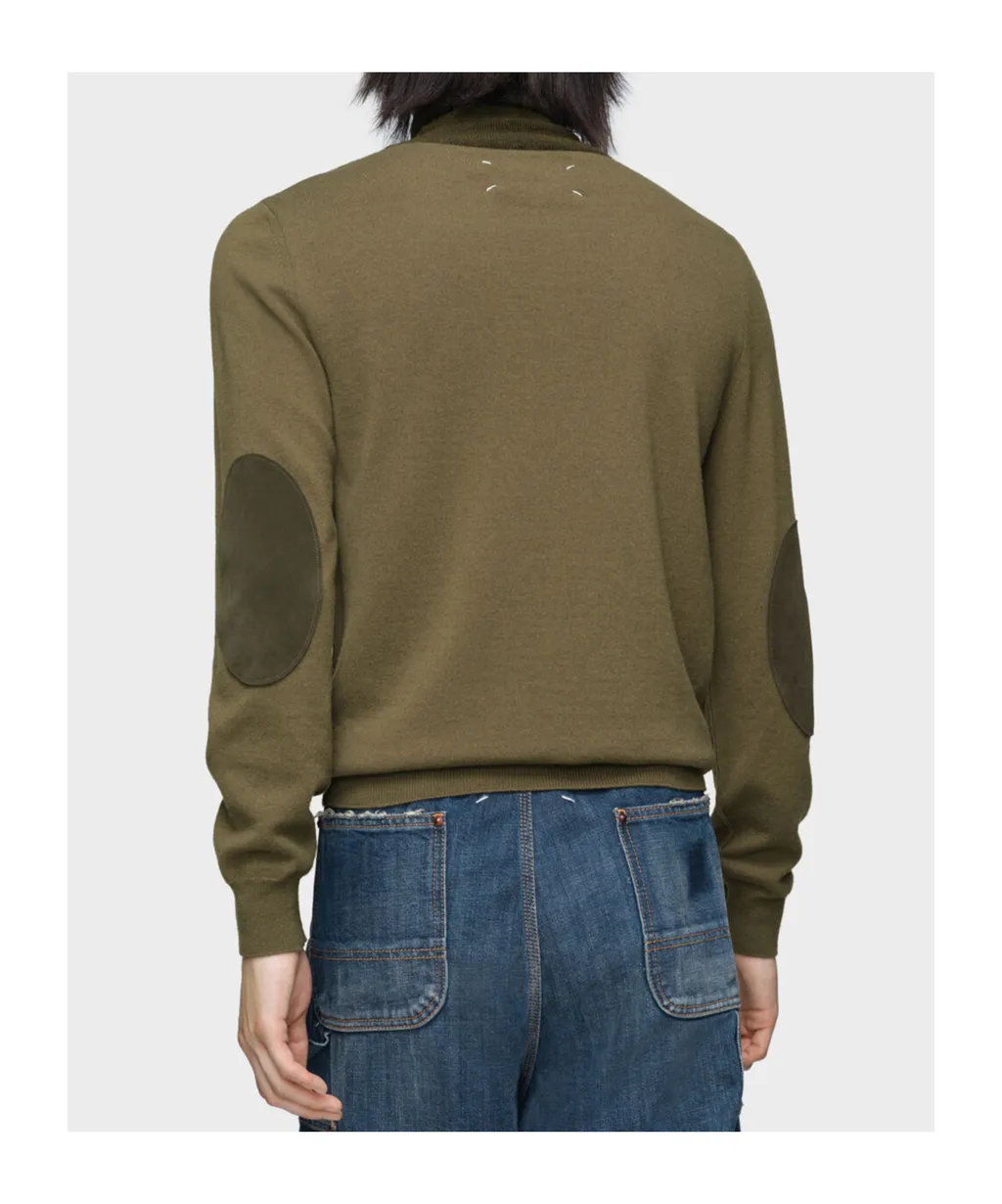 Maison Margiela Two-Toned Turtleneck Knitted Jumper