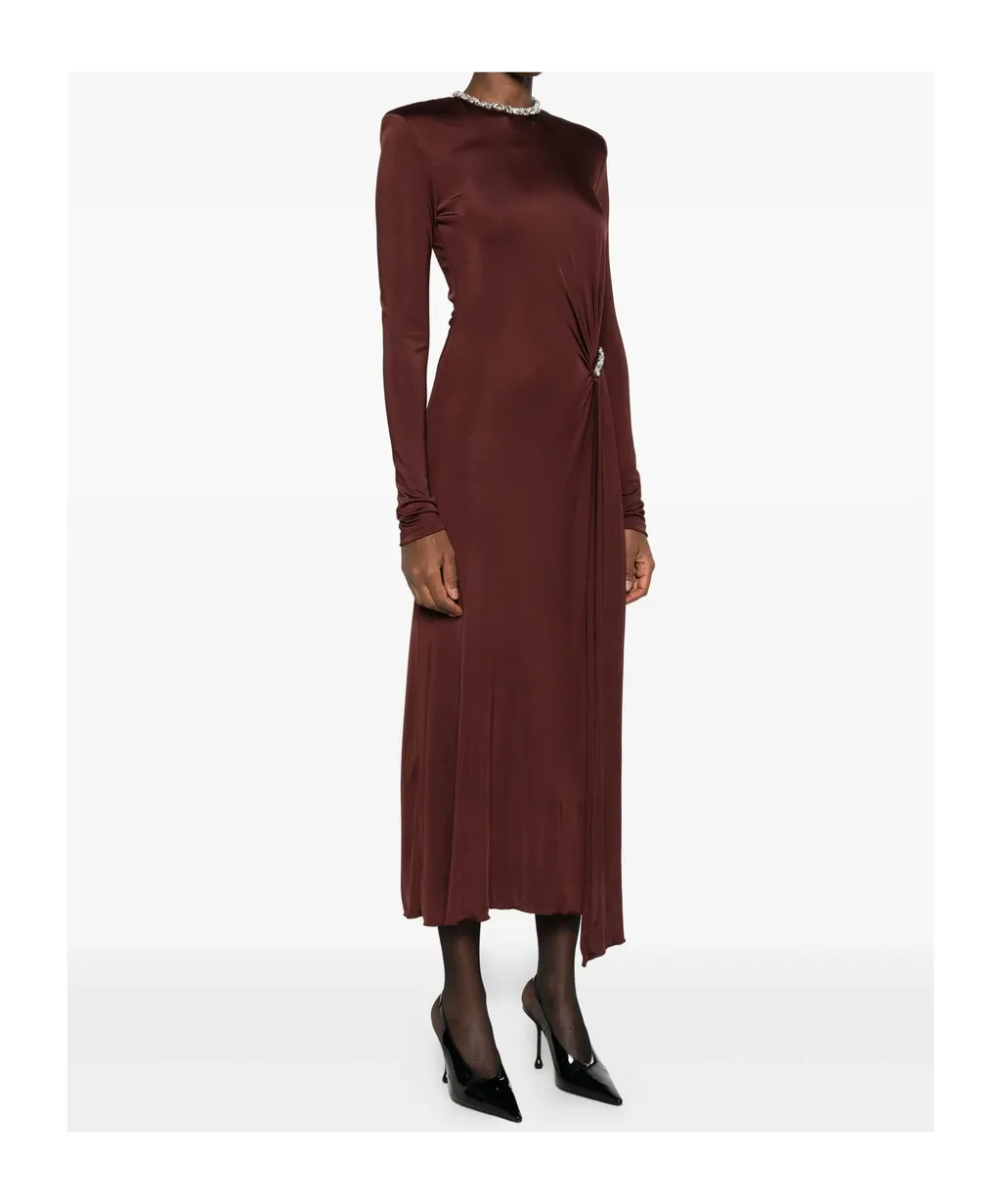 David Koma Crystal Embellished Midi Dress