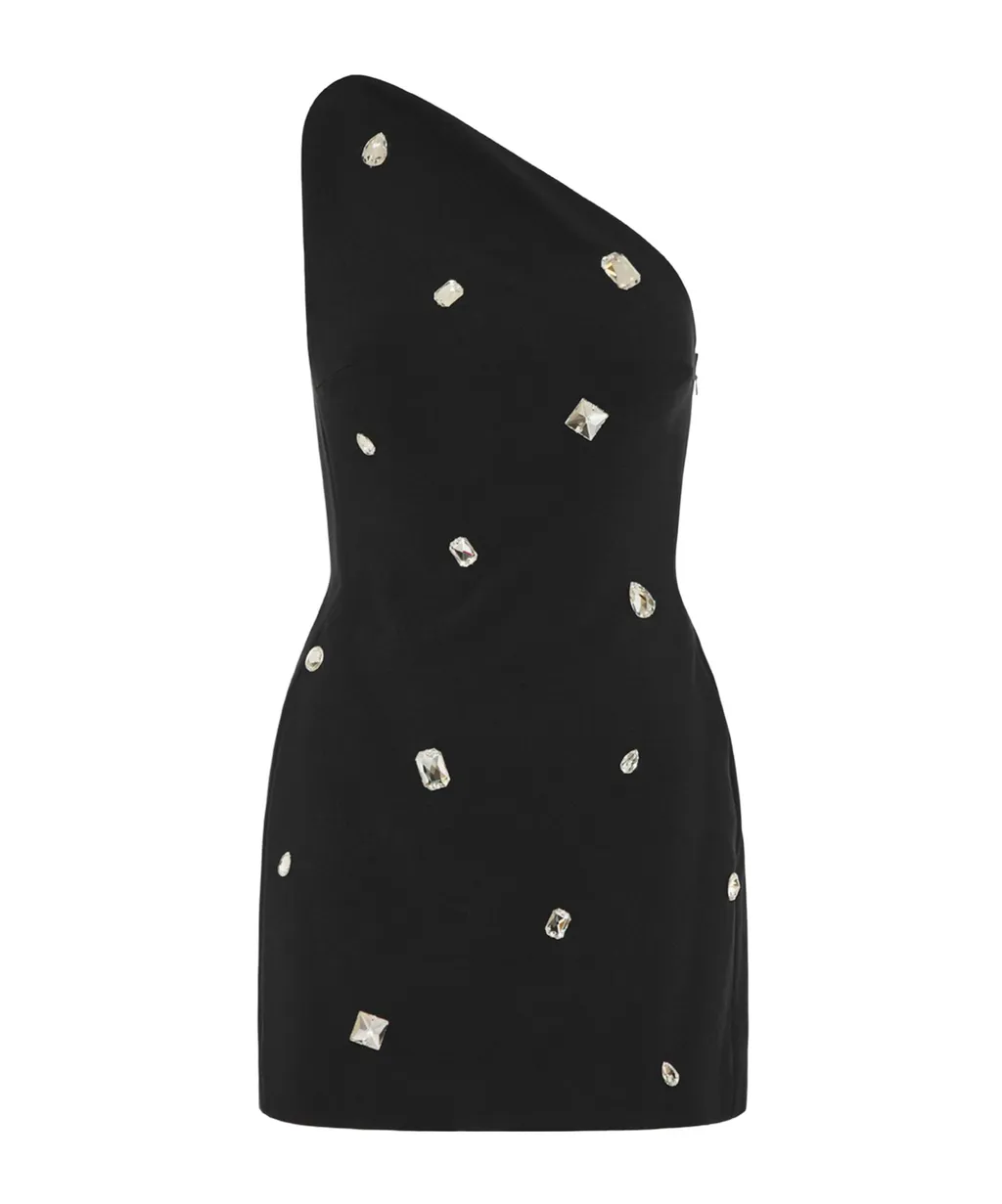 David Koma Crystal Embroidered Mini Dress