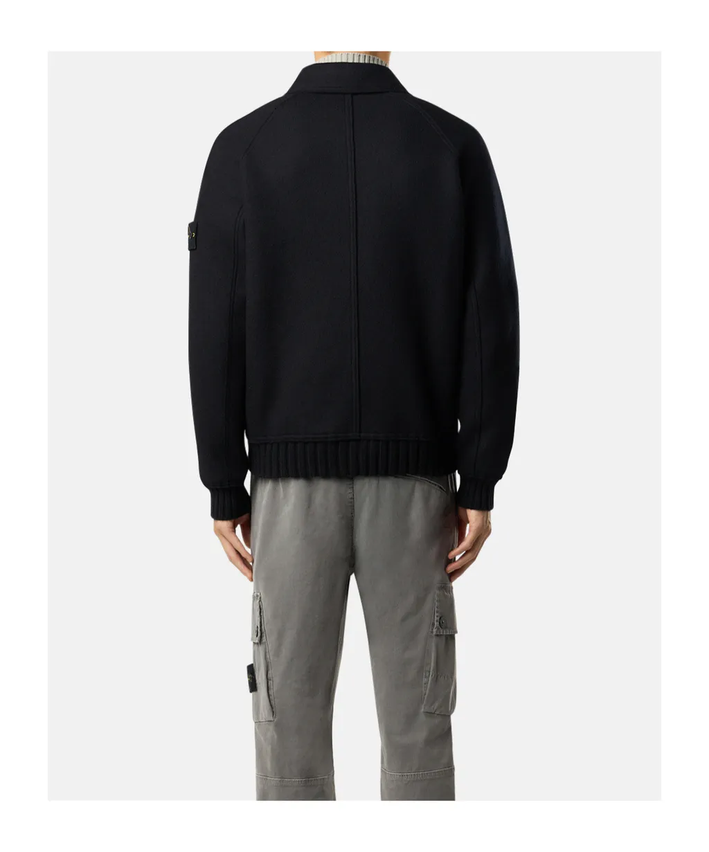 Stone Island Logo Patch Zip-Up Jacket