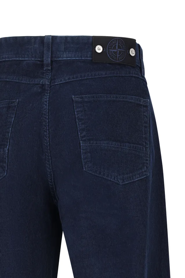 Stone Island Logo Patch Straight-Leg Pants