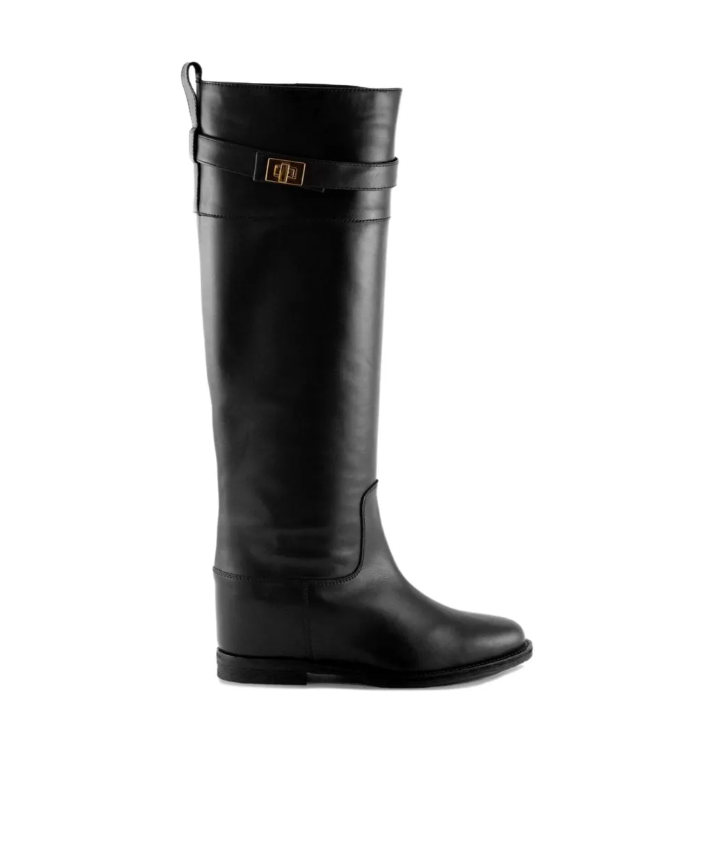 Round-Toe Knee-High Boots