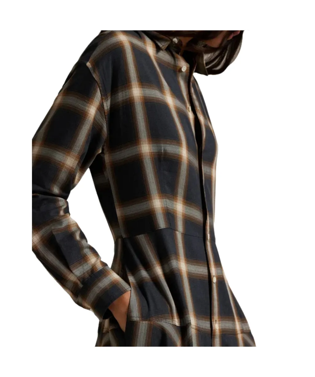 Checked Shirt Dress