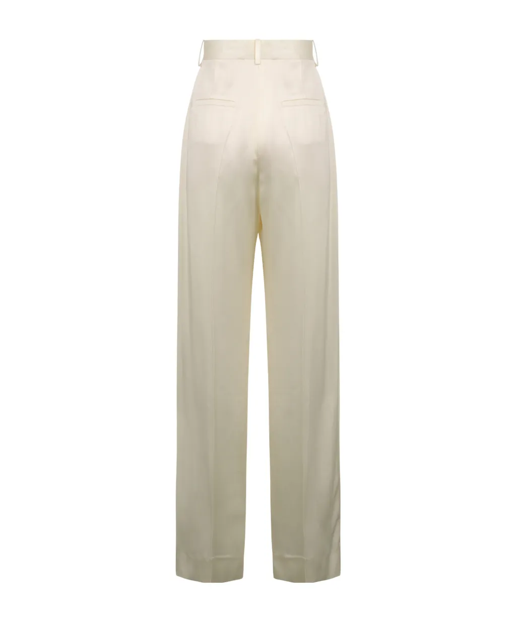 Victoria Beckham Wide-Leg Pleated Pants
