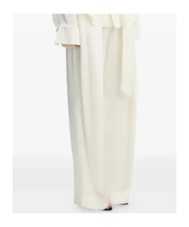 Victoria Beckham Wide-Leg Pleated Pants