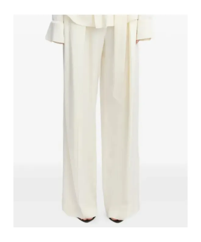 Victoria Beckham Wide-Leg Pleated Pants