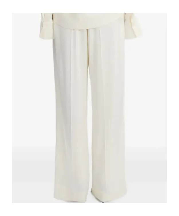 Victoria Beckham Wide-Leg Pleated Pants