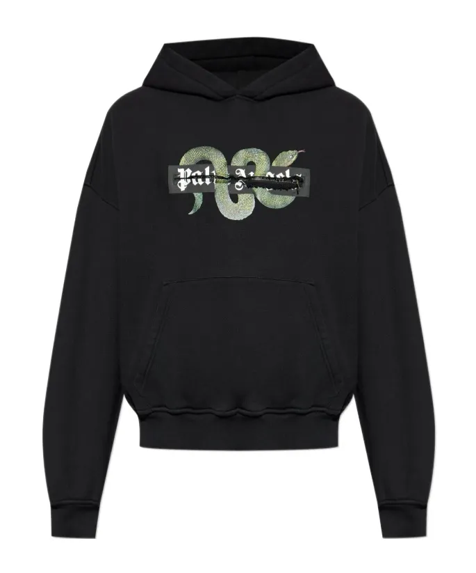 Palm Angels Snake Zip Box Hoodie