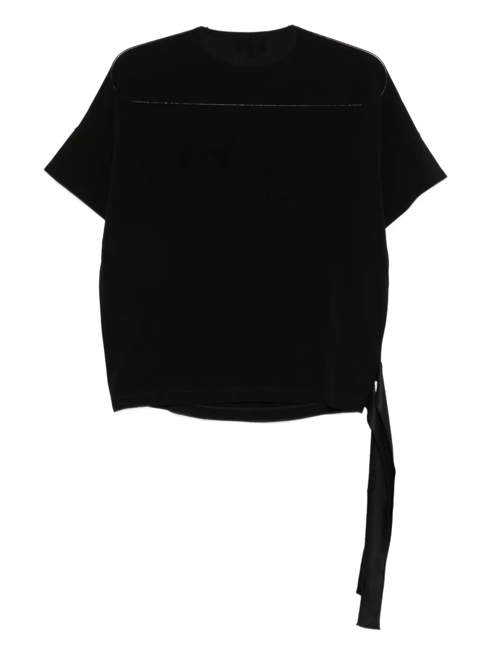 Round-Neck Short-Sleeved Knitted Shirt