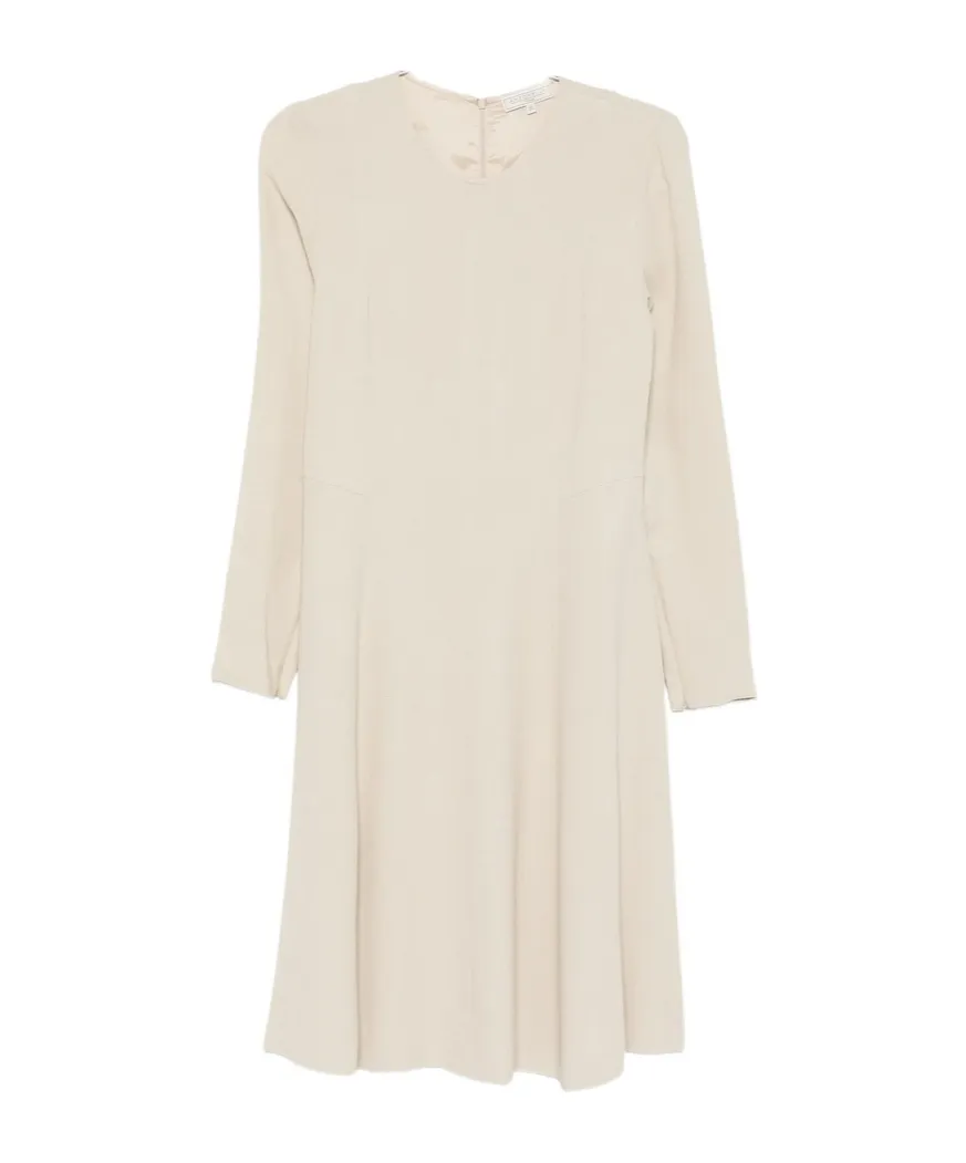 Crew Neck Zipper Dress