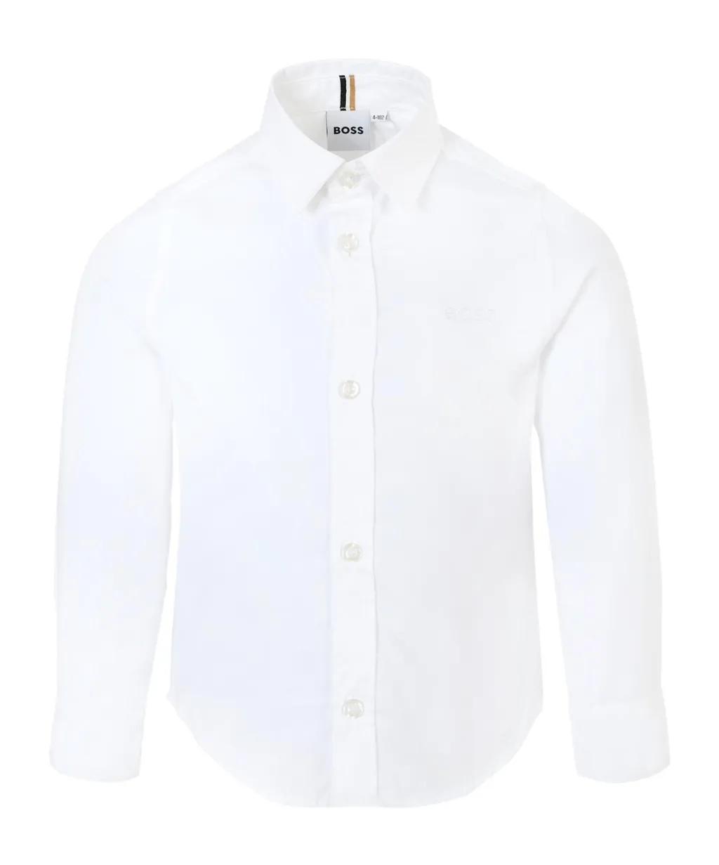 Long-Sleeved Logo-Embroidered Shirt