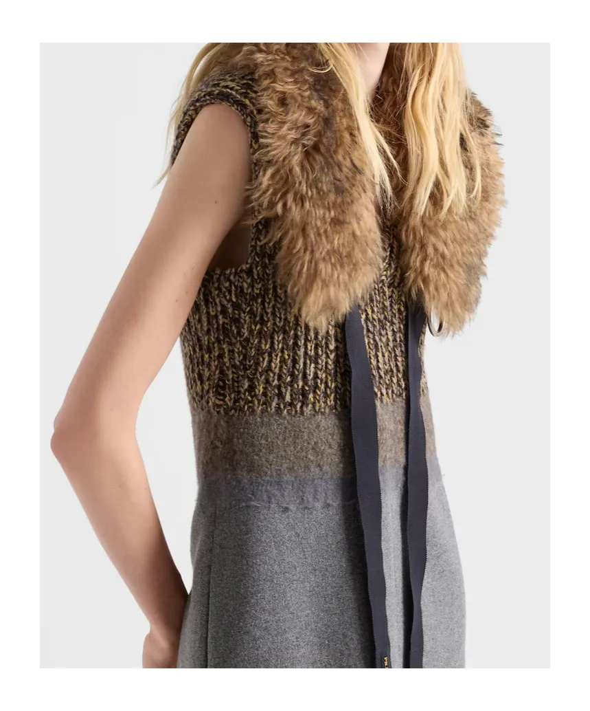 Shetland Wool And Cashmere V-Neck Dress