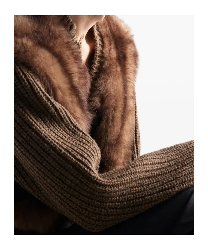 Wool And Shearling Cardigan