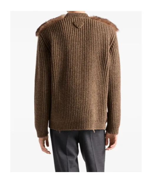 Wool And Shearling Cardigan