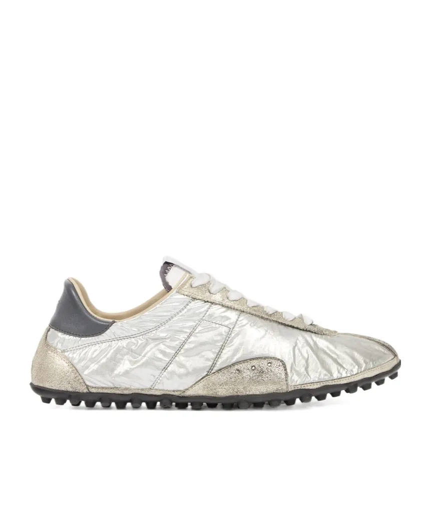 Maison Margiela Metallic Panelled Low-Top Sneakers