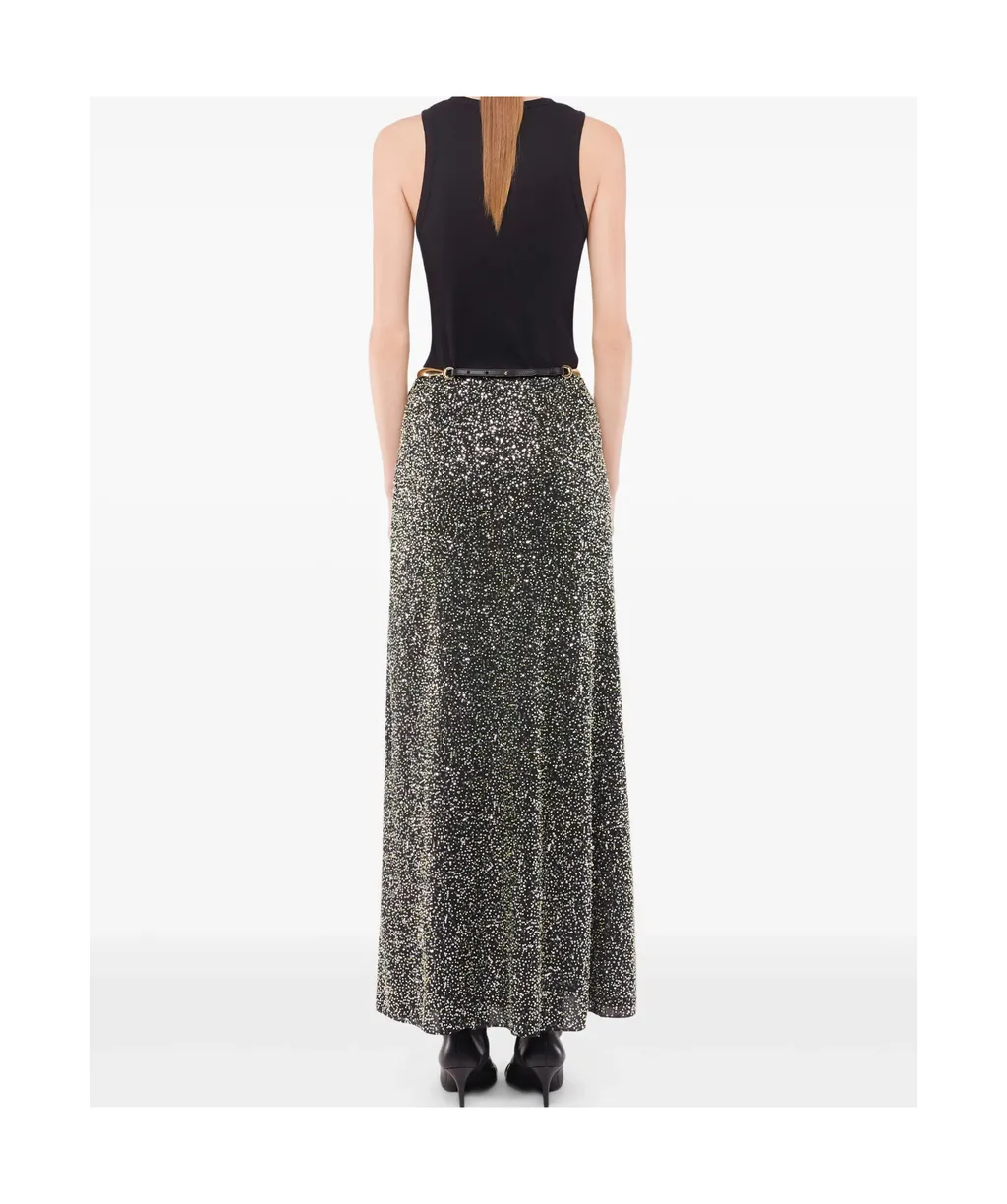 Sequin-Embellished Maxi Skirt