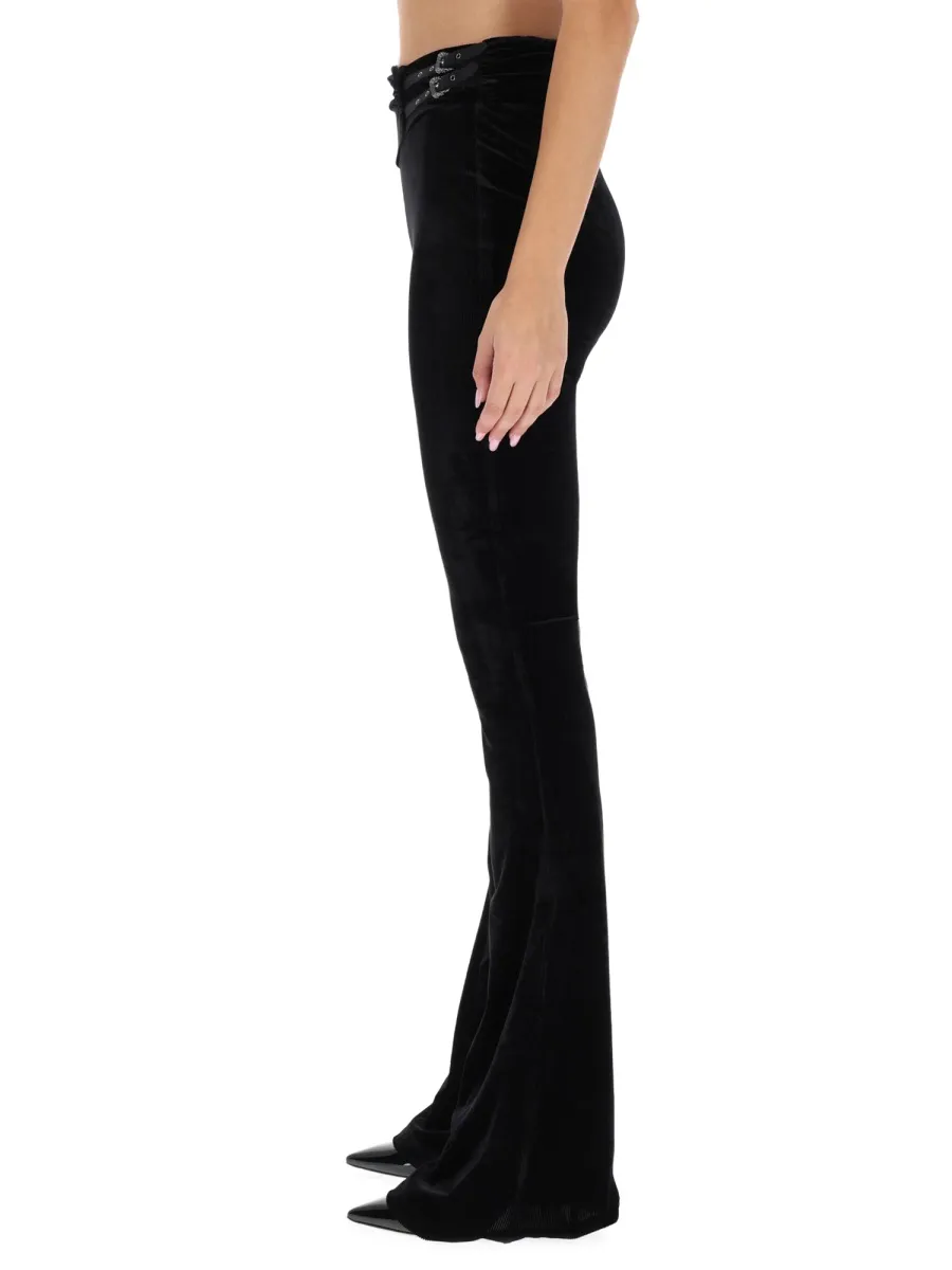 Versace Jeans Couture Buckle-Detailed Flared Trousers