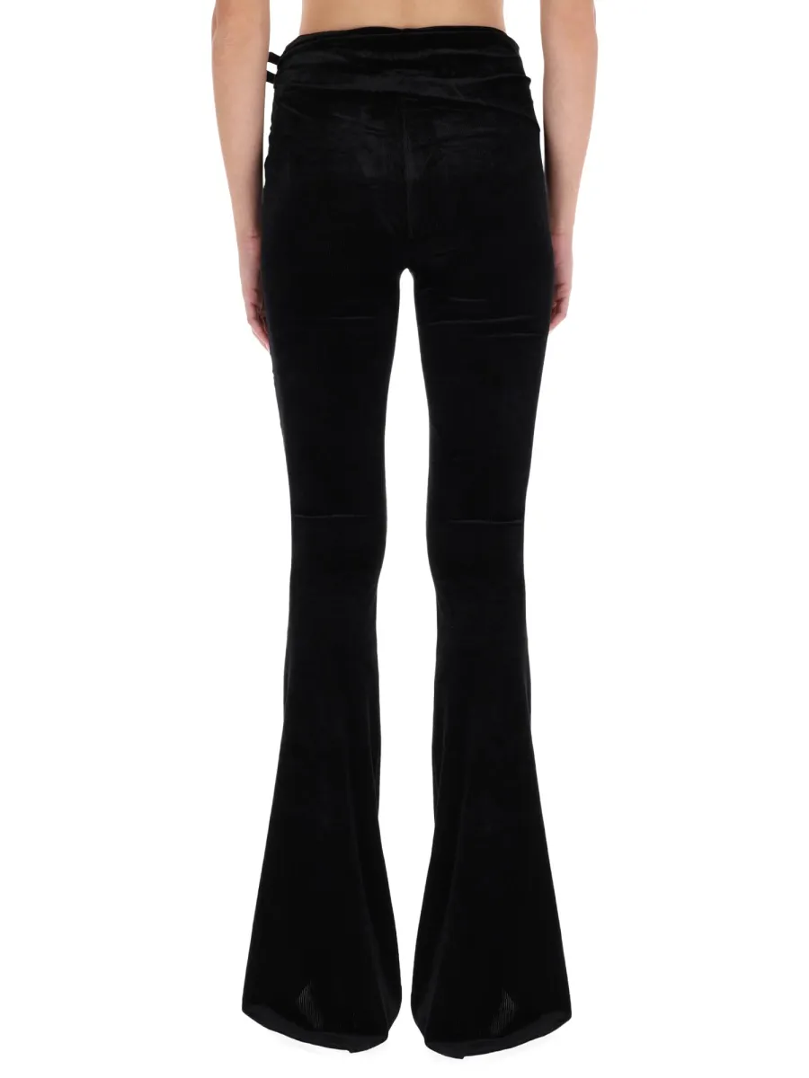 Versace Jeans Couture Buckle-Detailed Flared Trousers