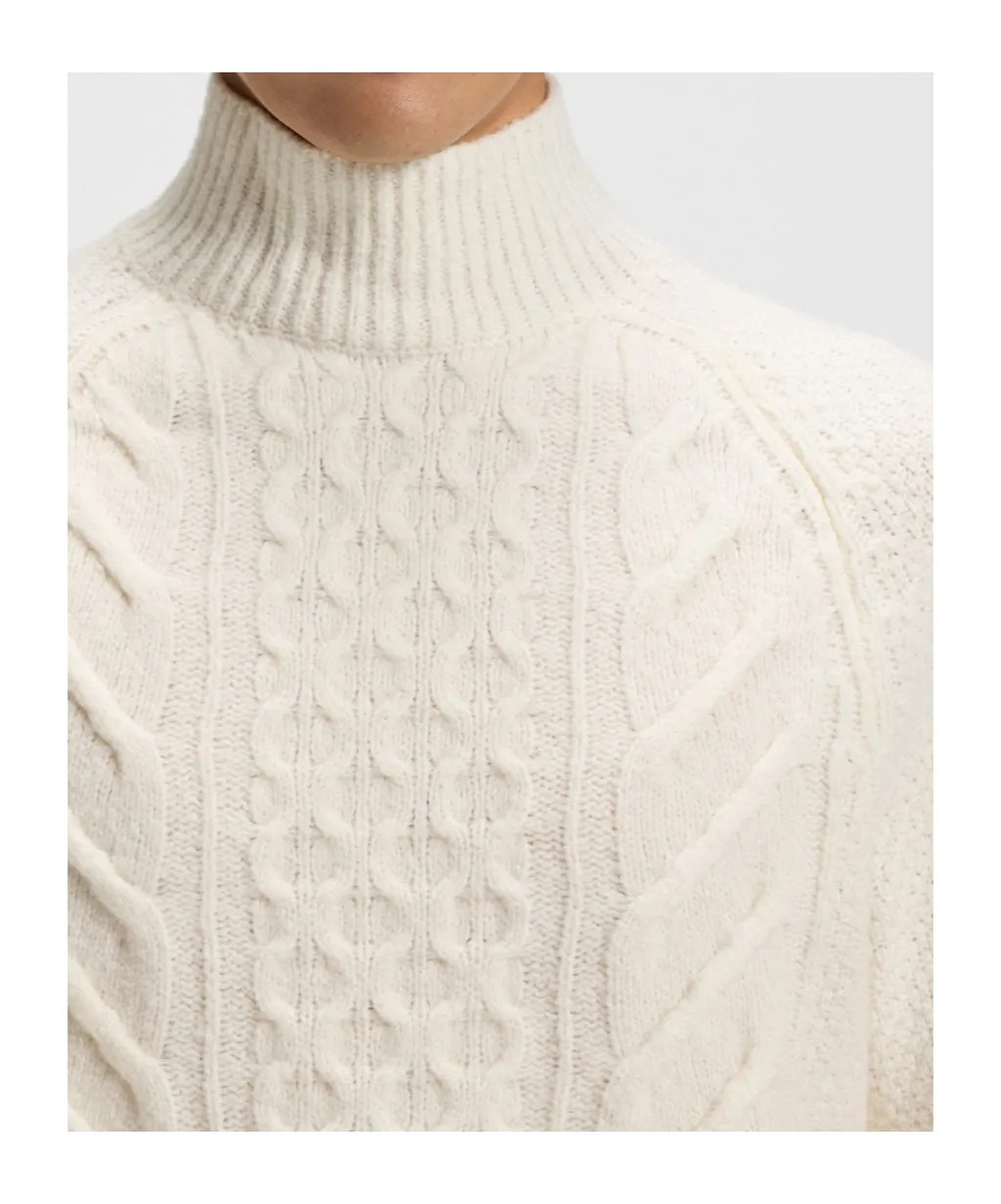High-Necked Long-Sleeved Sweater
