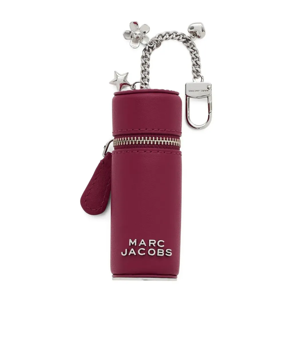 Marc Jacobs The Lipstick Logo Lettering Zipped Bag Charm