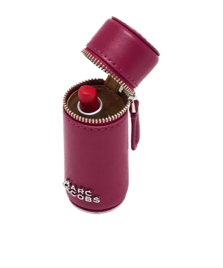 Marc Jacobs The Lipstick Logo Lettering Zipped Bag Charm