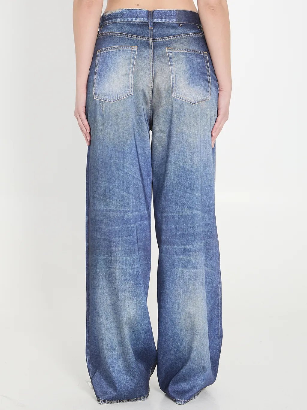 Golden Goose Deluxe Brand Wide-Leg Distressed Jeans