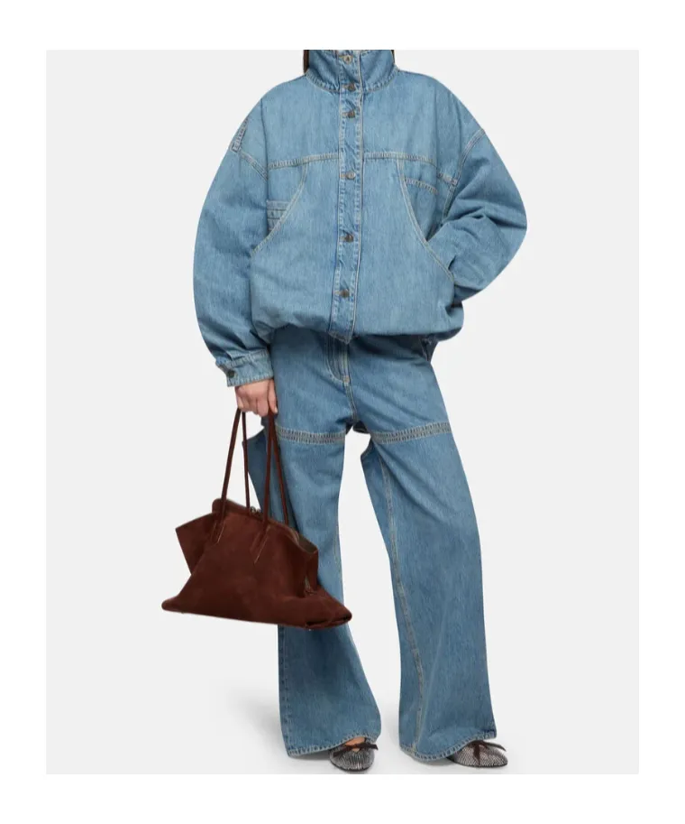 The Attico Denim Bomber Jacket