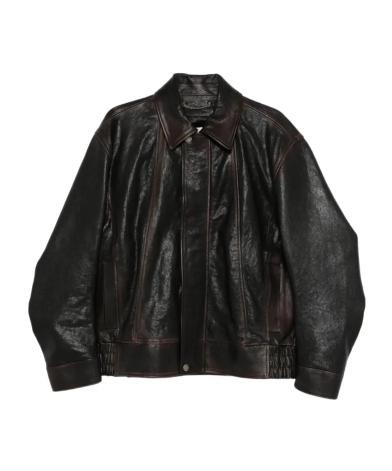 Golden Goose Deluxe Brand Leather Bomber Jacket
