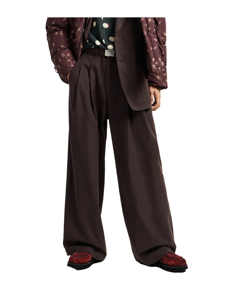 Pleated Flap-Pocket Trousers