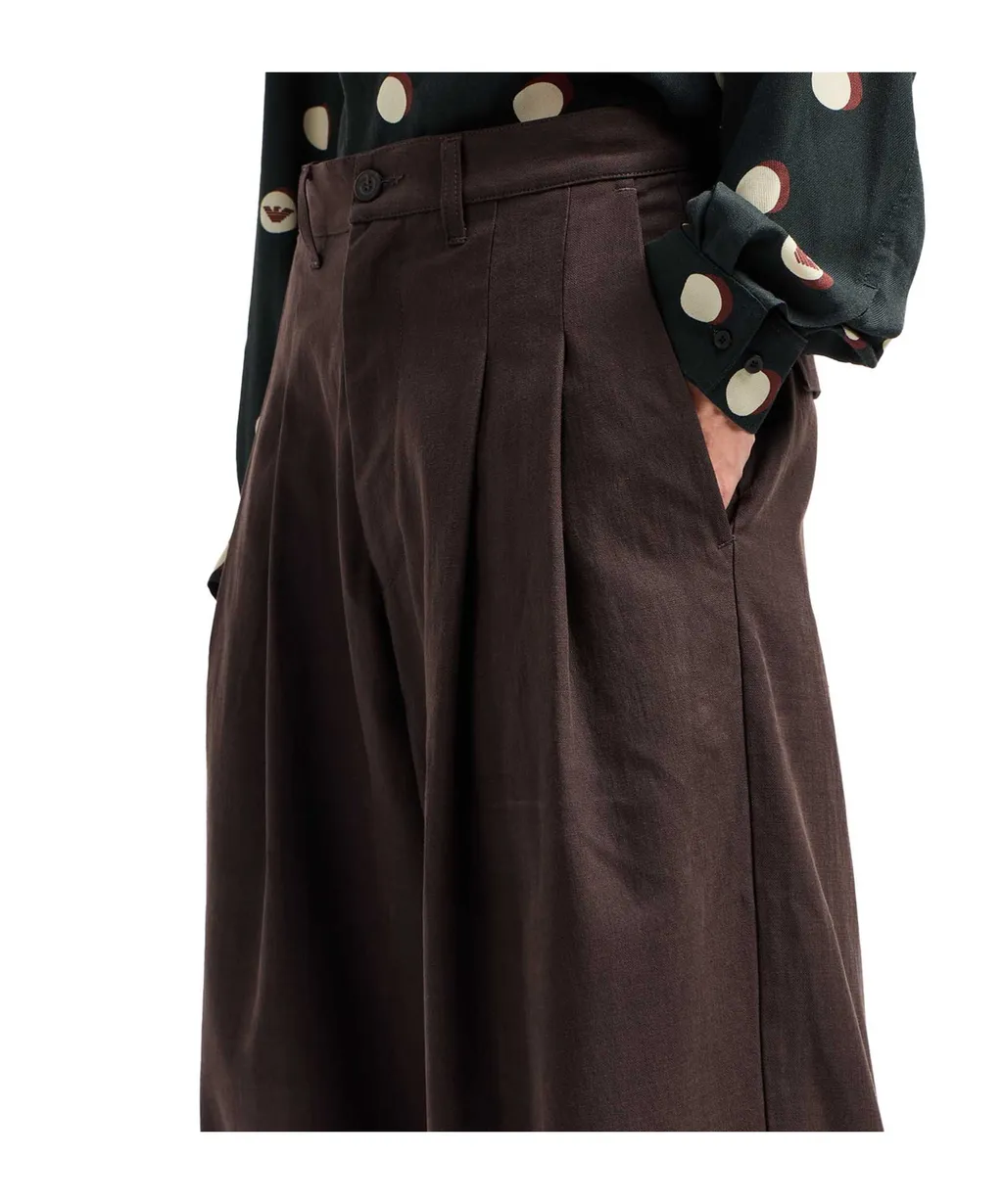Pleated Flap-Pocket Trousers