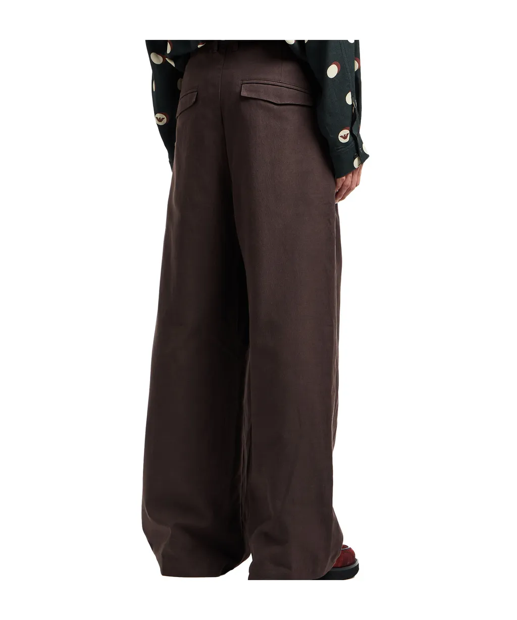 Pleated Flap-Pocket Trousers