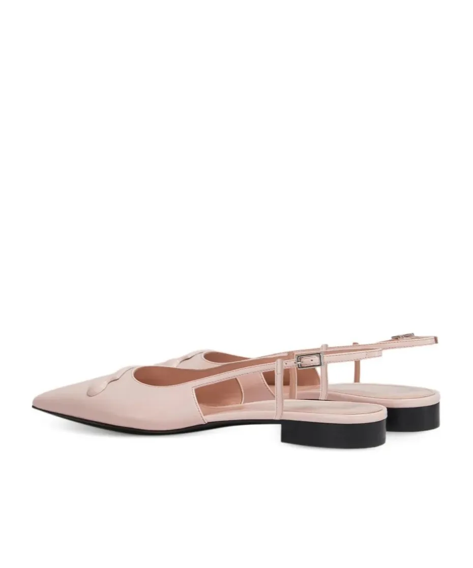 Pink Leather Trunkaroo Pointed Toe Slingback