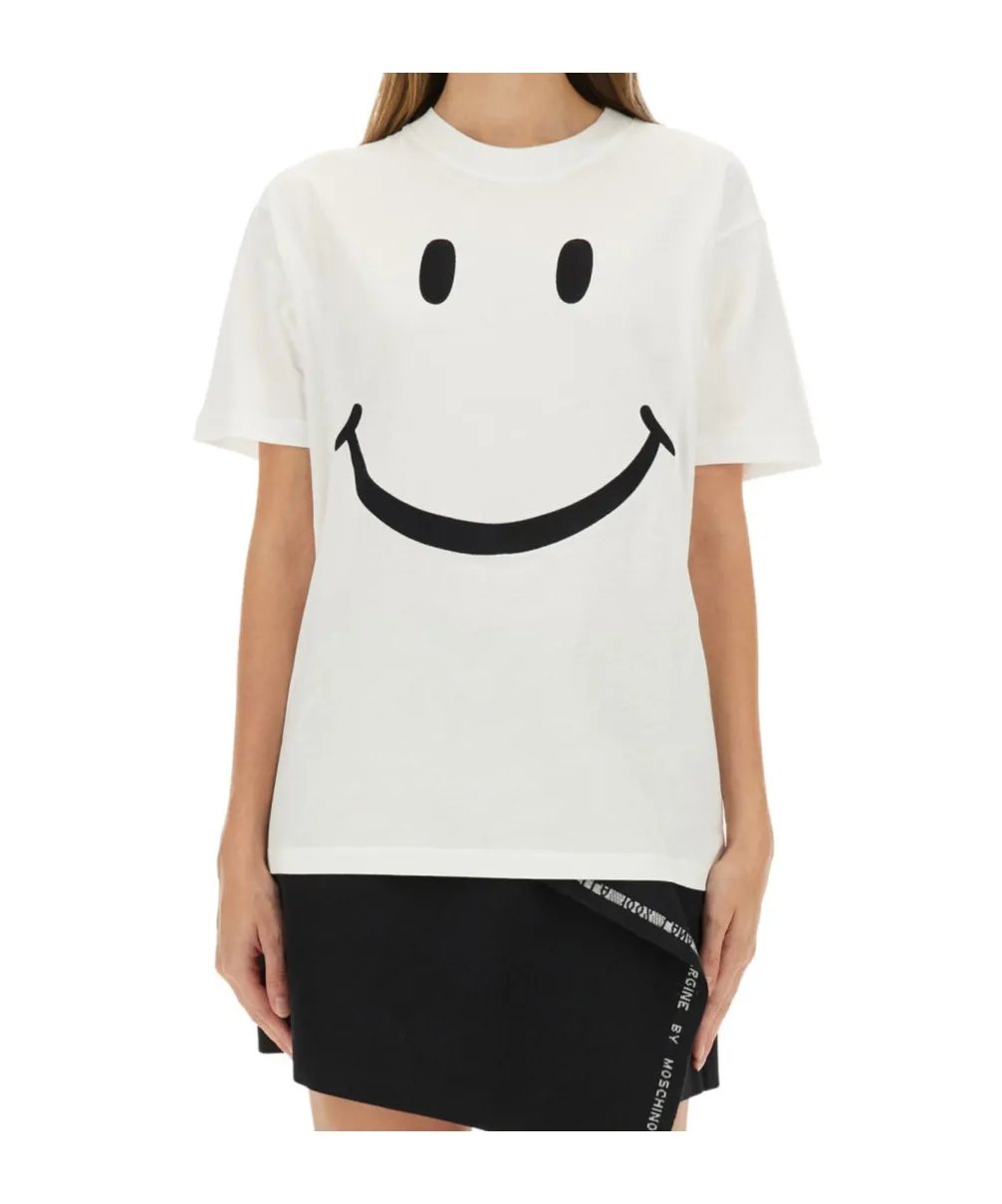 Moschino Smile Printed Crewneck T-Shirt