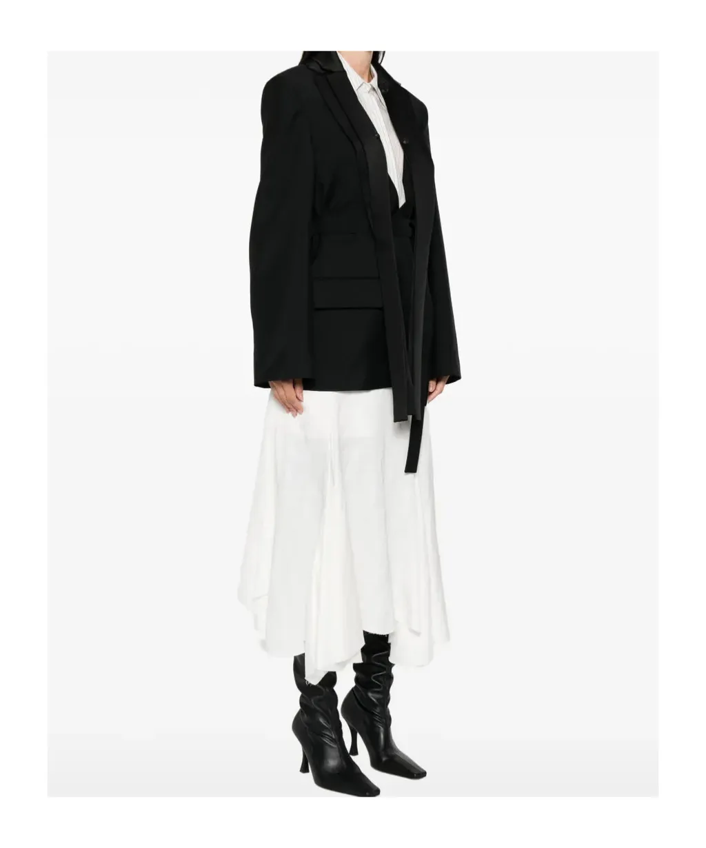 Shawl-Lapel Wool Jacket