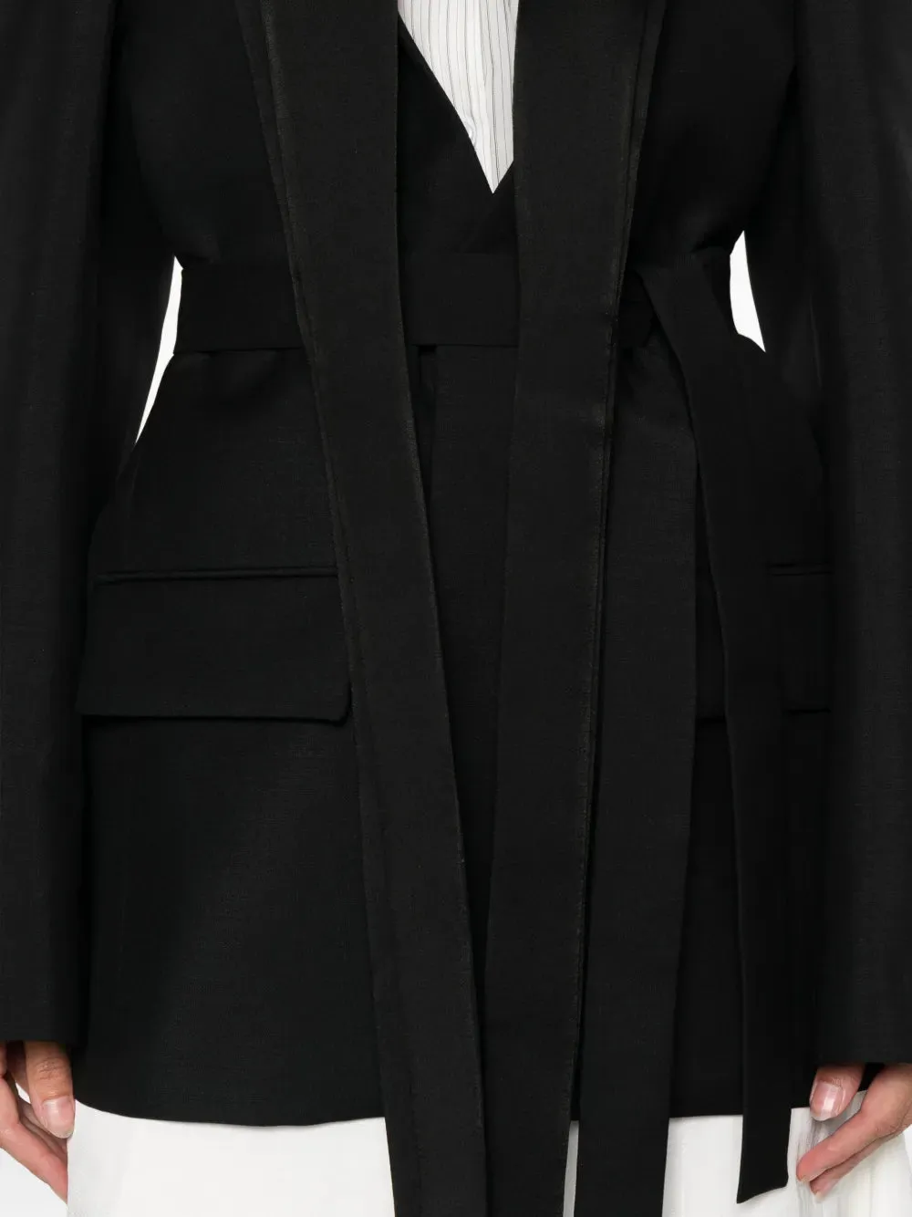 Shawl-Lapel Wool Jacket