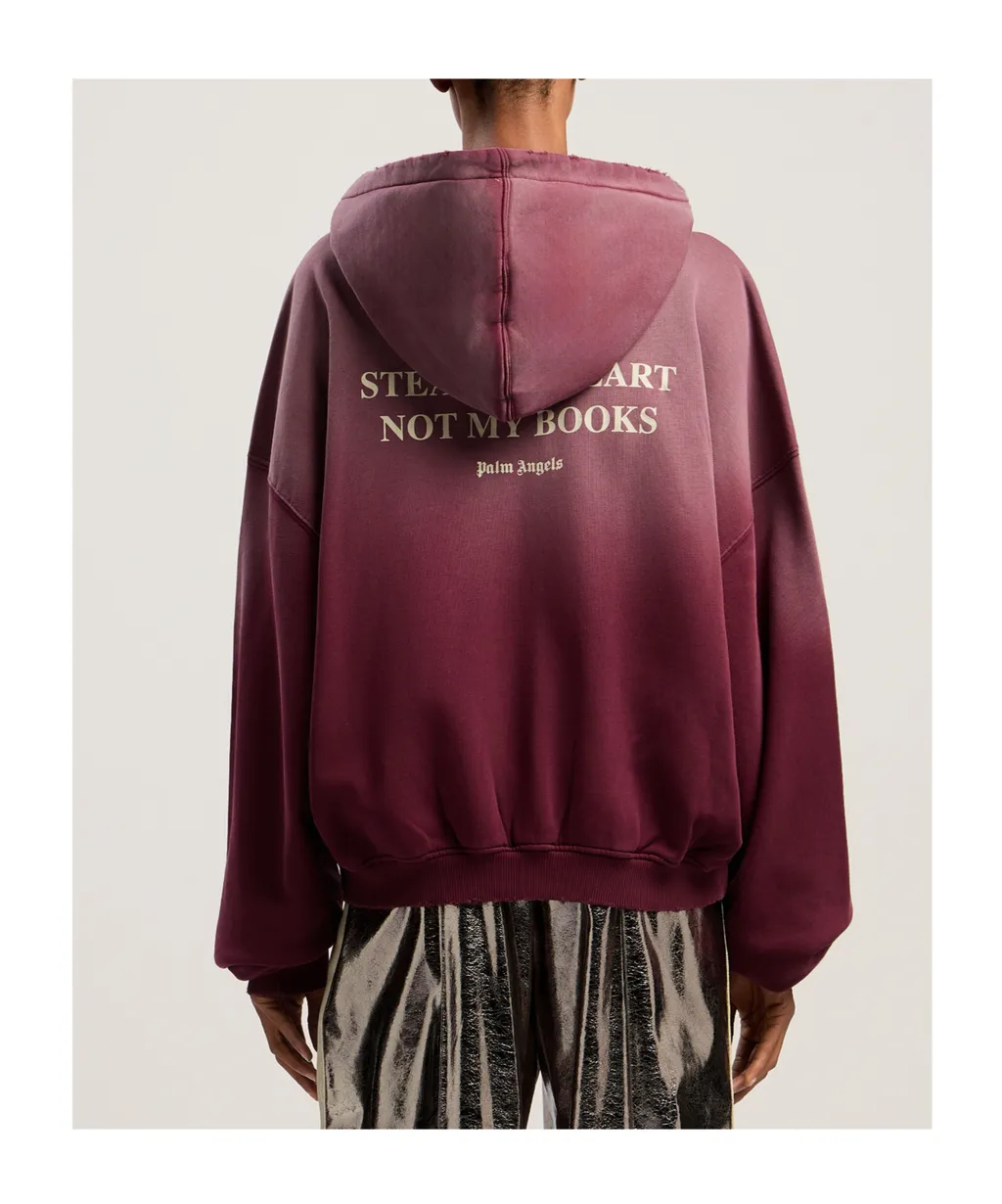 Palm Angels Book Club Zip Cropped Hoodie