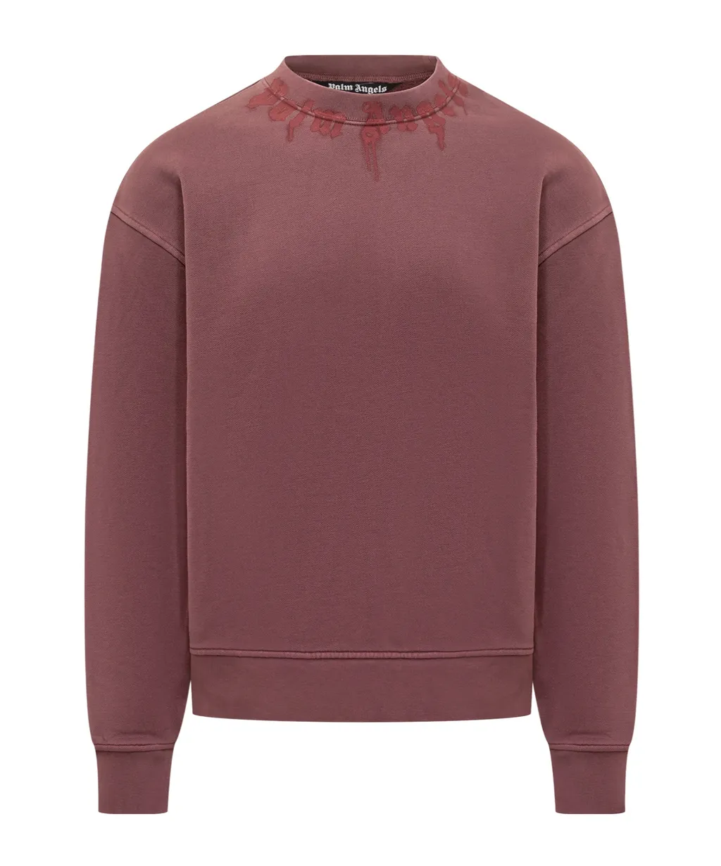 Palm Angels Logo Printed Crewneck Sweatshirt