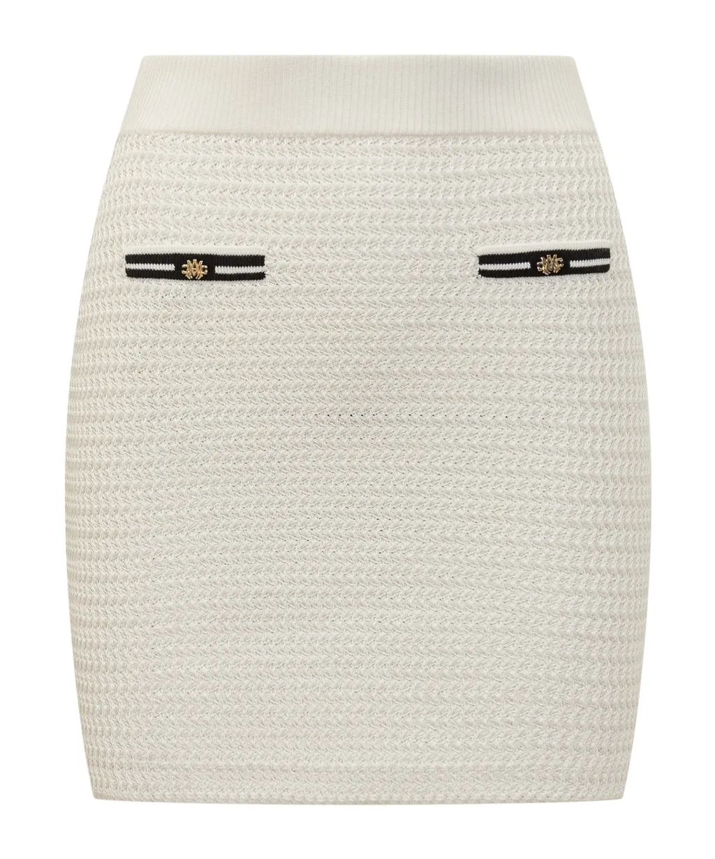 Knit Miniskirt With Logo