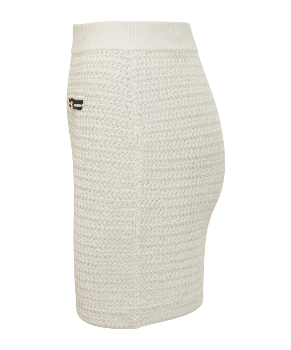 Knit Miniskirt With Logo