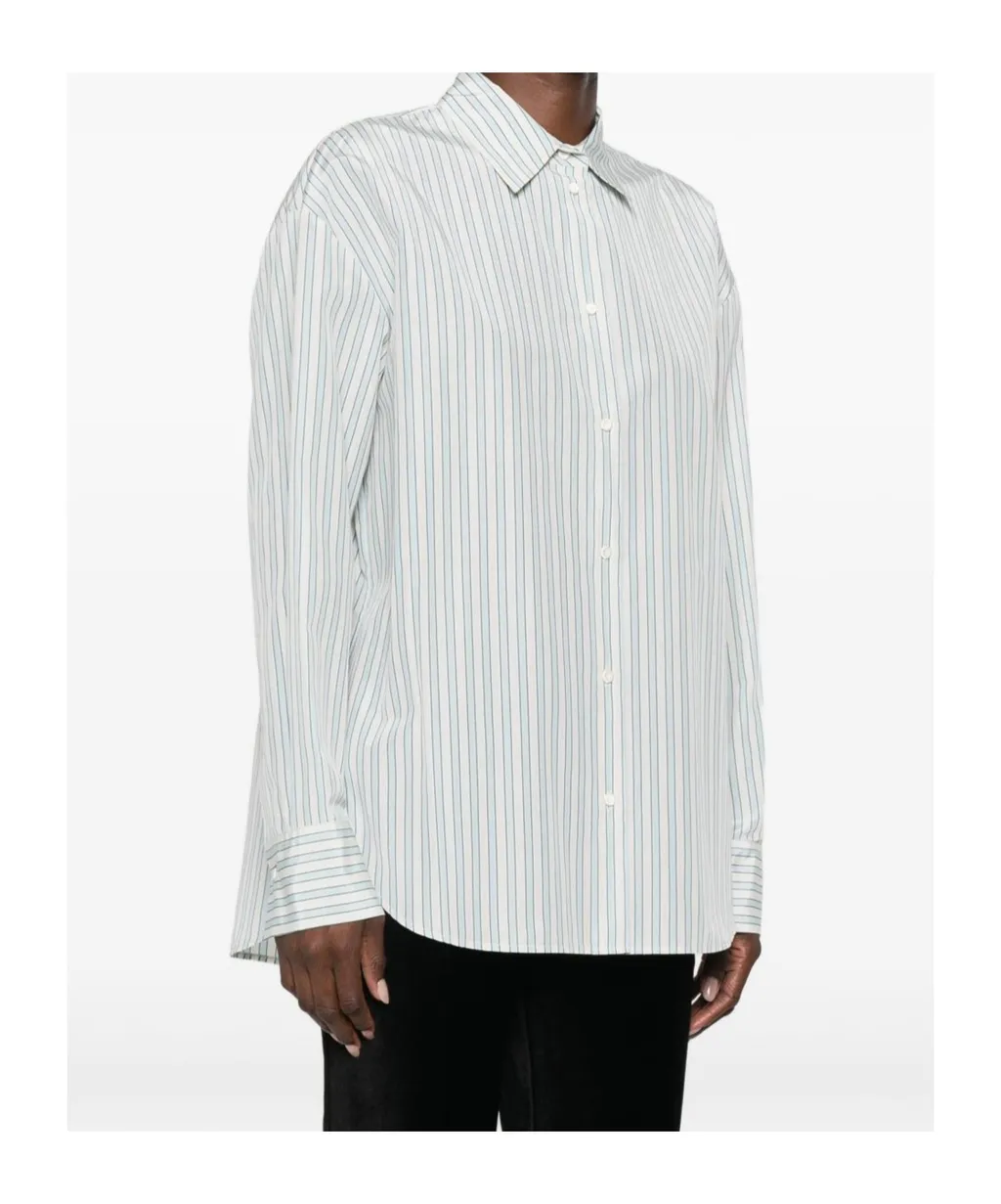 Striped Cotton Blend Shirt