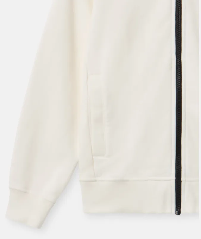 Stone Island Junior Compass Patch Zip Up Hoodie