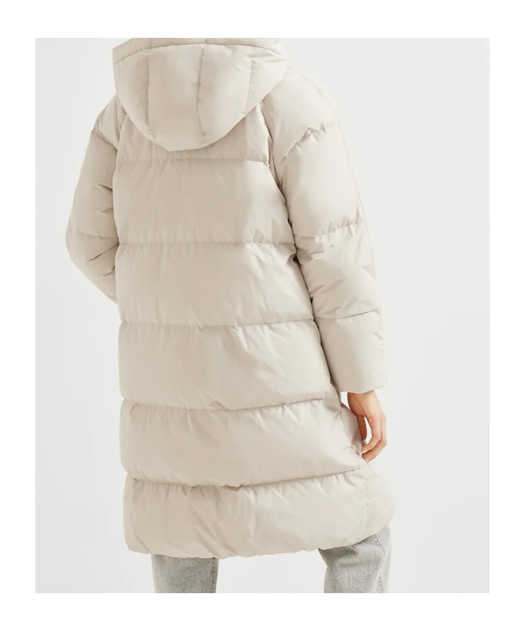 Brunello Cucinelli Zipped Hooded Quilted Coat