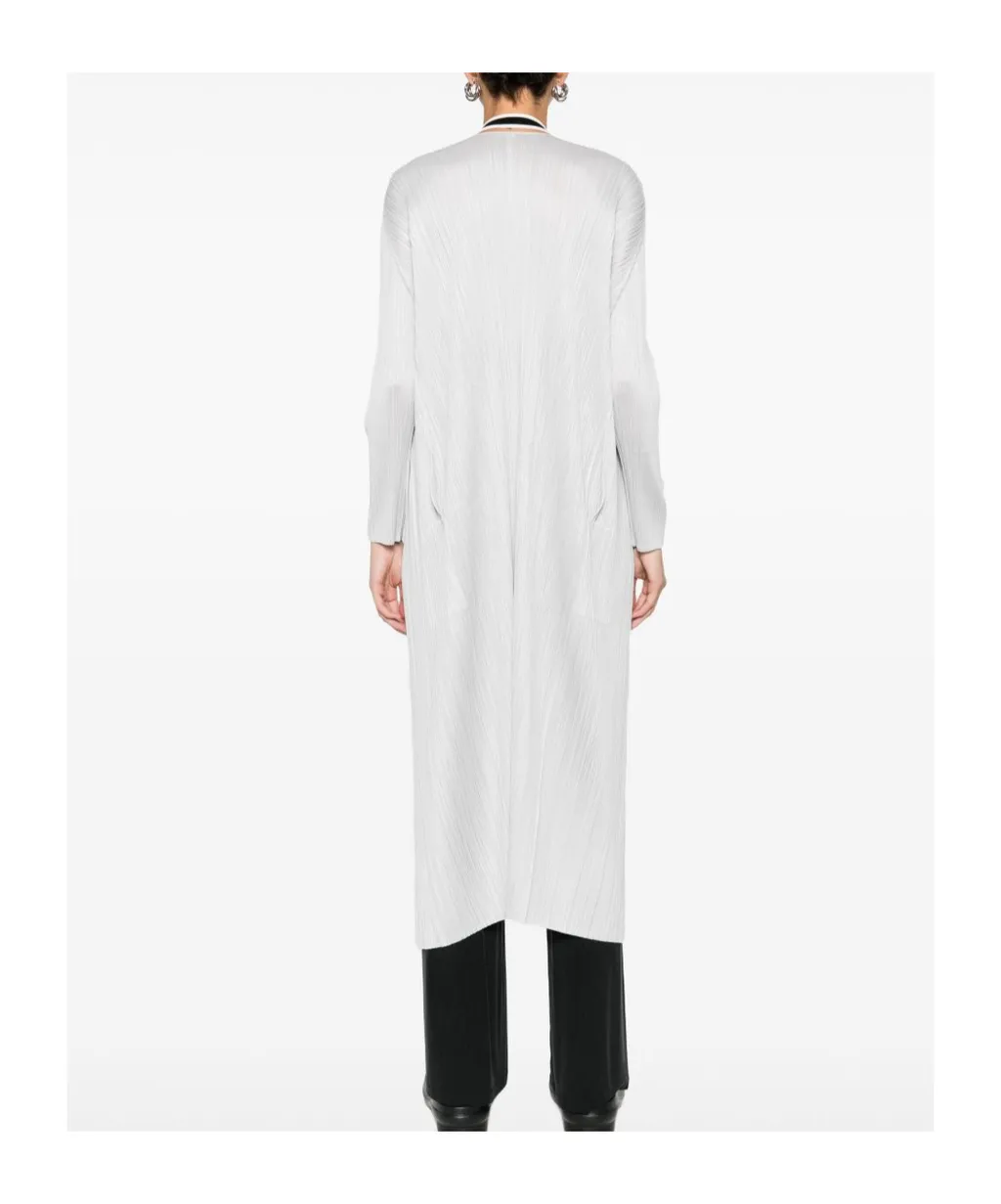 Plissé-Effect Cardigan