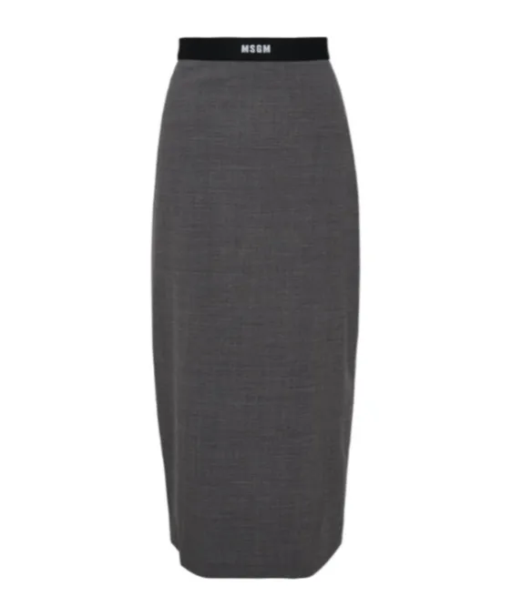 Msgm Elastic Band Pencil Skirt